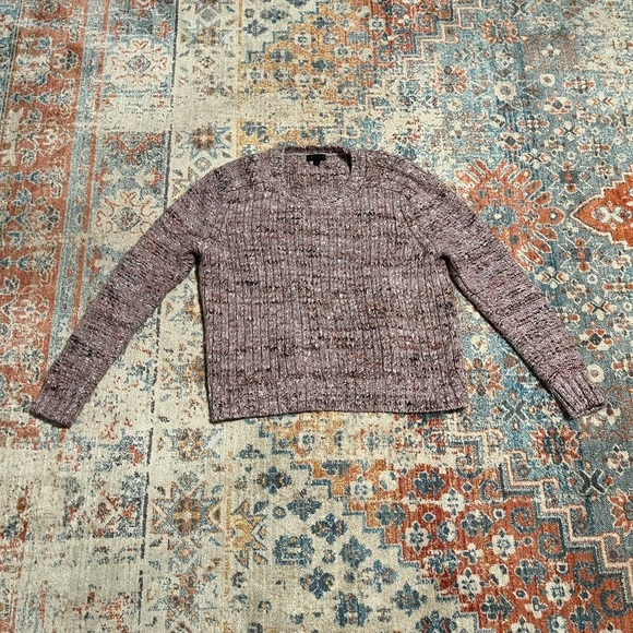 JCrew heather purple wool-alpaca-silk crewneck sweater - Picture 1 of 10